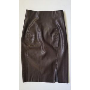 NWT LOFT Vegan Leather Pencil Skirt - Wine size 00